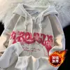 Chaqueta Cardigan de Pana con Estrellas Vintage Americana para Mujer, Estilo Primavera y Otoño, Sudadera con Capucha Holgada Ins Tendencia Calle