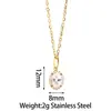 Collar Colgante de Acero Inoxidable Estilo Retro Lujo Ligero Girasol Circonia Cadena para Clavícula Cuadrado Ovalado Piedras Preciosas Multicolor para Mujer