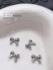 Acessórios Populares Transfronteiriços para Nail Art Laço Branco K, Fitas Versáteis Tridimensionais de Gravata Borboleta de Metal Peças para Decoração de Unhas DIY