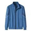 Conjunto de Ocio Deportivo para Hombre Primavera y Otoño Jóvenes y de Mediana Edad Chaqueta Cardigan de Manga Larga con Cuello Vertical Suéter de Cuello Redondo Conjunto de Tres Piezas Moderno