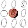 Anillo nasal transfronterizo europeo y americano de acero inoxidable 316, anillo cerrado sin costuras, anillo cerrado plano, joyería para piercing corporal, anillo para cartílago