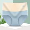 Calzones de Algodón de Color Sólido con Grafeno, Cintura Alta, Vientre, para Mujer, Estampados, Transpirables, Talla Grande, Cadera, Calzoncillos Elásticos para Mujer