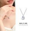 Fujian e Guangdong joias internacionais nicho temperamento europeu e americano zircão clavícula cadeia lua colorida no colar Feminino Luz luxo transfronteiriço
