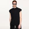 Chaleco de Algodón Negro para Hombre, Verano 230g Estilo Callejero Americano Holgado Deportivo Marca de Tendencia Chaleco sin Mangas de Cuello Alto.