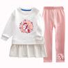 Traje de dos piezas estilo occidental para niñas, estilo coreano para niños, vestido de bebé, pantalones, ropa informal para niños, primavera y otoño 2022, nuevo