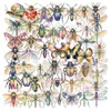 ColeçãoAdesivos transparentes PET multiestilo, um conjunto completo de adesivos decorativos fofos de desenho animado, retrô, artísticos para DIY, atacado