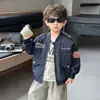 Ropa para Niños Niños Chaqueta de Motocicleta Primavera y Otoño Estilo Coreano Chaqueta Deportiva Casual para Niños Ropa Exterior para Niños Pequeños y Medianos Comercio Exterior Al por Mayor