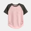 Playera de Manga Corta para Mujer Verano 2025 Nuevo Diseño de Estilo Coreano Nicho Look Adelgazante Versátil Top Corto Slim Raglán