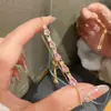 Pulseira Retrátil Quadrada de Zircônia Super Flash, Pulseira de Luxo Leve e de Alta Qualidade, Estilo Coreano Exquisita e Versátil para o Dia a Dia Pulseira Venda por Atacado