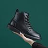 Botas de piel de vaca de primera capa para mujer en otoño e invierno, nuevas botas cortas de estilo británico retro, botas de piel suave, zapatos planos de piel