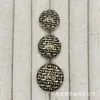 Botões pretos de metal com óleo e fundo dourado, redondos, para ternos, casacos de lã tricotada, botões decorativos simples e versáteis para costura à mão