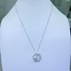 Collar de Perlas de Agua Dulce Zhuji 9-10 mm Perla de Agua Dulce Casi Impecable Aurora Versátil Moderno Colgante de Plata de Ley
