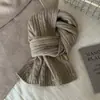 Bufanda de Punto de Color Sólido Atmosférica Estilo Nuevo 2026 para Mujer, Estilo Coreano de Invierno, Suave y Amigable con la Piel, Calentador de Cuello de Lana Cálido para Estudiantes