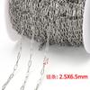 Cadena de cruz aplanada de acero inoxidable color dorado real cadena que conserva el color cadena de cable ovalada accesorios de joyería DIY