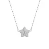 Tiktok El Más Vendido Top Diez Collar Magnético de Estrella Tridimensional Importado Diseño Completo de Diamante Cadena Versátil Simple para la Clavícula