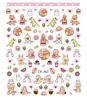 Pegatinas Calcomanías para Uñas Portátiles Panda Mariquita de Siete Estrellas Tortuguita Colección Linda Cuadrícula Completa Linda Pegatinas para Uñas DIY
