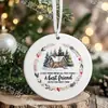 Decoración colgante para árbol de Navidad redonda de acrílico blanco porcelana para Año Nuevo Transfronterizo Regalo de Navidad Acción de Gracias