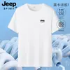 Jeep Spirit Jeep Hecho a Medida Camiseta de Manga Corta de Algodón Lycra Top para Hombre Casual Deportes Running Fitness Cuello Redondo