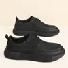 Sapatos Casuais de Couro Masculino Novo 2026 Inverno Estilo Britânico Retrô Botas de Trabalho Versátil com Cadarço Solado Macio Antiderrapante Sapatos Masculinos