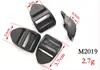 Mercadorias de fábrica fivela de olho fivela trapezoidal curva ajuste de alça de mochila fivela de quatro barras fivela de escada plana fivela de ajuste de plástico