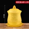 Copa de Agua Bendita de Vidrio Repujado, Copa para Ofrenda de Agua, Utensilios Budistas, Copa para Purificación de Agua, Adoración al Dios de la Riqueza, Guanyin, Copa de Bendición al por Mayor