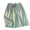 2026 Novos Shorts de Cor Sólida Verão Masculino Moda de Rua Marca Soltos Tamanho Grande Esportivos Casuais Shorts de Perna Larga Comprimento do Joelho