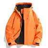 Chaqueta de trabajo funcional 3 en 1 para exteriores para hombres y mujeres, adecuada para primavera y otoño, a prueba de viento y resistente al agua, con estampado de logotipo para montañismo