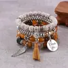 Nuevo Pulsera de Cuentas Bodhi Estilo Bohemio Pulsera de Múltiples Capas con Borlas y Cuentas Creativas Europeas y Americanas Joyería Transfronteriza Dropshipping