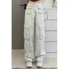 Pantalones vaqueros negros estilo americano para mujer, primavera 2024, cintura alta, rectos, holgados e informales, estilo Spice Girl