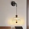 Popular Lámpara de Techo para Mesita de Noche de Dormitorio Estilo Mediados de Siglo con Gotas de Agua Elevables, Mesa de Comedor Francesa Color Nogal Retro, Pasillo y Entrada