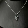 Collar de Zirconia Estrella Verde Loto para Mujer, Estilo Fresco de Verano, Diseño de Nicho de Alta Gama, Cadena para Clavícula, Collar Simple y Versátil