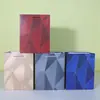 Bolsa de Regalo de Papel Blanca con Forma de Castaña de Agua con Estampado Dorado y Plateado, Bolsa de Compras Tote Azul y Beige, Modelo Popular Transfronterizo