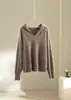 Suéter Pulóver de Punto Casual Cálido de Lujo Pesado con Capucha de Lana Cachemir Cepillada para Mujer Otoño Invierno Color Sólido