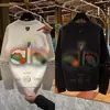 Inverno Novo Tendência Moda de Luxo Leve Personalidade Design Gola Redonda Moletom Masculino Solto High-End Versátil Top