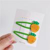 Accesorios para el Cabello Coreanos Más Vendidos para Niñas Pinza de Pelo de Acrílico con Frutas Pinza Lateral para Bebés con Goteo de Aceite Sandía Piña