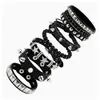 Acero Inoxidable Europeo y Americano Transfronterizo Más Vendido Pulsera Punk de Remaches para Hombre Estilo Gótico Personalidad Hip Hop Moda Pulsera Multicapa
