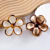 Gurex Jewelry Estilo Meio do Século Casco de Tartaruga High-End Flor Pegador Rabo de Cavalo Meio Preso Grampo de Cabelo Frangipani Acessórios de Cabelo para Mulheres