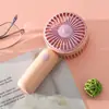 Ventilador de mano portátil y lindo para el verano, fresco, gratuito, recargable por USB, de escritorio para oficina, silencioso