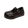 Zapatos Mary Jane Retro Franceses para Mujer 2026 Nuevo Estilo Británico Boca Baja Correa de Doble Hebilla Moda de Dos Vías Planos con Tacón Oculto