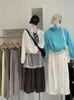 KEKEZOON 2026 Verano Nuevo Estilo Coreano Pantalones Casuales Elásticos de Cintura Alta para Mujer, Pantalones Holgados de Pierna Ancha, Modernos 7448