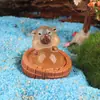 Nuevo estado de ánimo kappibala diy accesorios de resina muñeco de dibujos animados capibara caja sorpresa adornos de decoración de escritorio