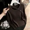 Nueva Camiseta Base de Punto de Manga Larga para Otoño/Invierno 2026 con Diseño Único, Suéter de Cuello Halter, Top de Capa Interior