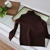 2023 nova camisa infantil de gola alta blusa de lã worsted pit sweater meninas outono e inverno sweater manga comprida