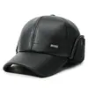 Gorra de Béisbol Nueva de Pana para Invierno para Hombres de Mediana Edad y Mayores, con Felpa, Engrosada, Cálida, Gorra Pico de Pato, Protección contra el Frío, Protección para los Oídos, Sombrero de Algodón