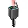 Reprodutor de MP3 para Carro Bluetooth Telefone Mãos Livres Acendedor de Cigarro para Carro Carregador USB Duplo Adaptador para Carro Carregamento Rápido
