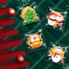 2025 Nueva Bolsa con Cierre de Cremallera Crujiente de Copo de Nieve Navideño Bolsa de Empaque para Galletas y Arándanos Bolsa con Cierre de Cremallera Opp