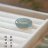 Nuevo anillo de jade de imitación de cristal de estilo nacional chino para mujer, moderno y sencillo, color blanco, ideal para novias y que combina con todo.