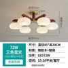 Luminárias de estilo vintage, incluindo um lustre de latão e casca de nogueira estilo retro francês para a sala de estar, quarto ou sala de jantar