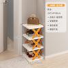Zapatero sencillo para puerta de casa, con abertura para puerta, para oficina pequeña, dormitorio, zapatero resistente y duradero, multicapa, resistente al polvo.