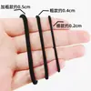 Prenda de cabelo preta de alta elasticidade, suporte simples para rabo de cavalo, durável e espesso, não danifica o cabelo, acessório de cabelo